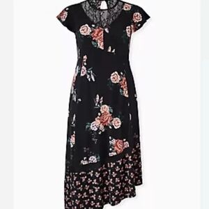 Torrid Black Floral Maxi Dress